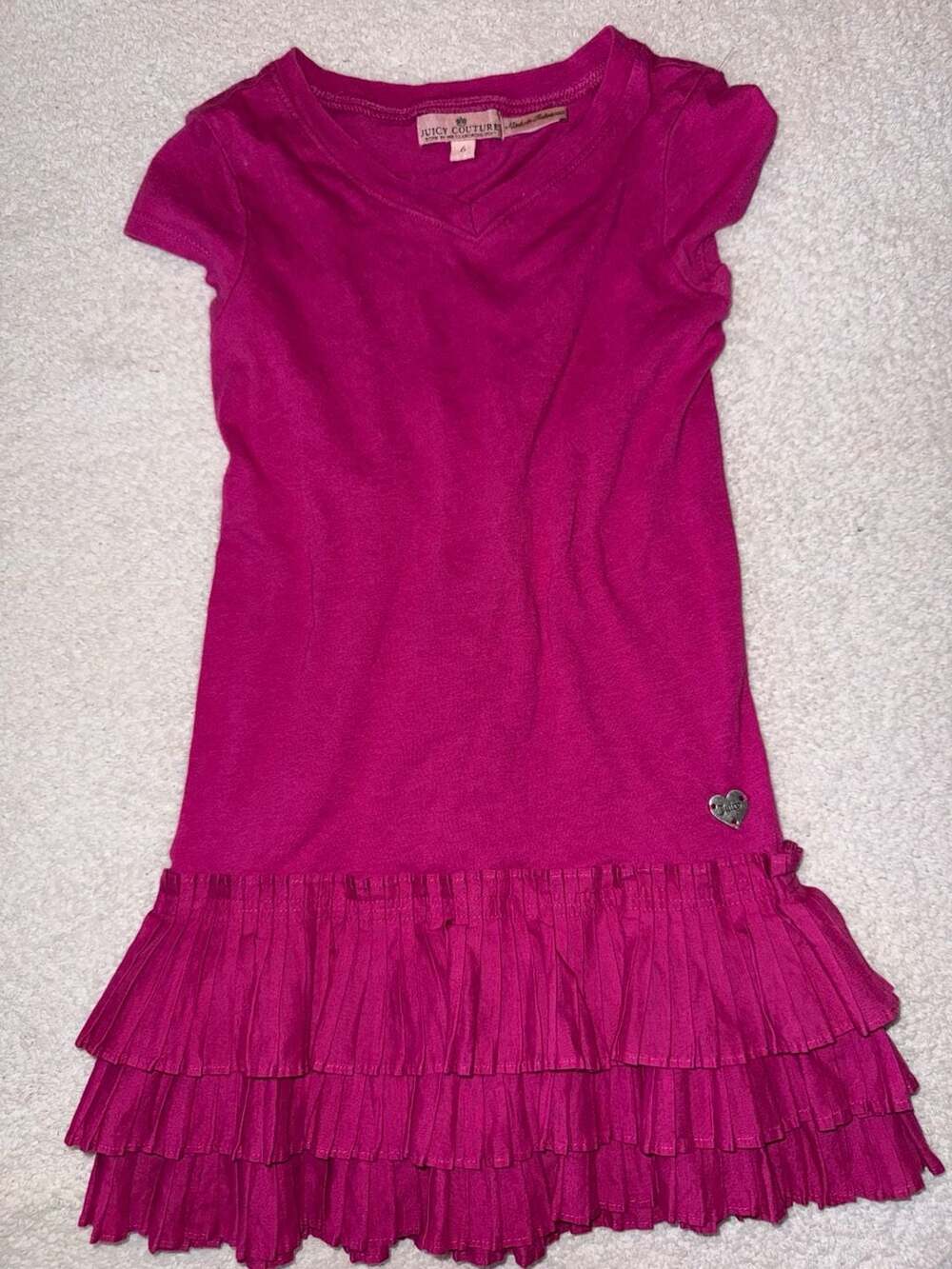 Juicy Couture Dress Size 6 Pink Ruffle Bottom